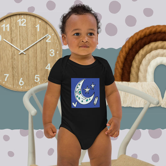 Bedtime Moon Organic cotton Baby bodysuit